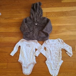 Baby onesie and  cozy jacket